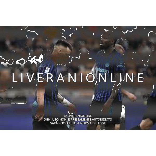 Inter vs Udinese nella foto Lautaro Martinez (Inter) e Marcus Thuram (Inter) Milano 31-08-2025 Stadio Giuseppe Meazza - San Siro Inter vs Udinese Campionato Serie A Enilive - 2a giornata foto Roberto Garavaglia/Agenzia Aldo Liverani sas