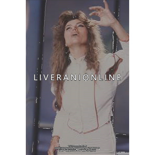 DIAP-RETROSPETTIVA MARINA OCCHIENA CANTANTE NELLA FOTO MARINA OCCHIENA OSPITE DELLA TRASMISSIONE TELEVISIVA “CIPRIA“NELL\'ANNO 1983  FOTO ENRICO LIVERANI-AG ALDO LIVERANI SAS