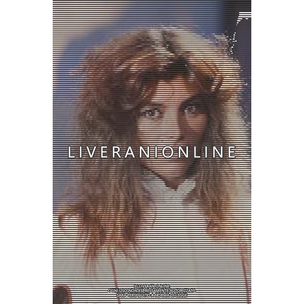DIAP-RETROSPETTIVA MARINA OCCHIENA CANTANTE NELLA FOTO MARINA OCCHIENA OSPITE DELLA TRASMISSIONE TELEVISIVA “CIPRIA“NELL\'ANNO 1983  FOTO ENRICO LIVERANI-AG ALDO LIVERANI SAS