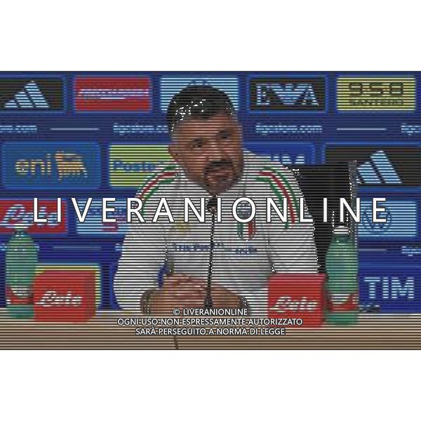 TVLC - Conferenza stampa ct Nazionale Italiana Gennaro Gattuso, Coverciano Firenze 01.09.2025 nella foto Gennaro Gattuso ©TVLC Luca Barucci / Agenzia Aldo Liverani Sas- AGENZIA ALDO LIVERANI SAS