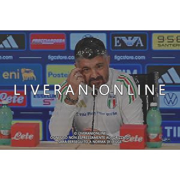 TVLC - Conferenza stampa ct Nazionale Italiana Gennaro Gattuso, Coverciano Firenze 01.09.2025 nella foto Gennaro Gattuso ©TVLC Luca Barucci / Agenzia Aldo Liverani Sas- AGENZIA ALDO LIVERANI SAS