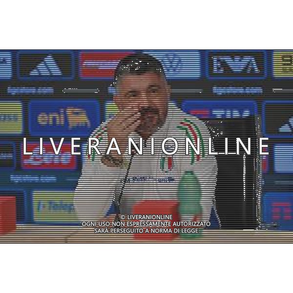 TVLC - Conferenza stampa ct Nazionale Italiana Gennaro Gattuso, Coverciano Firenze 01.09.2025 nella foto Gennaro Gattuso ©TVLC Luca Barucci / Agenzia Aldo Liverani Sas- AGENZIA ALDO LIVERANI SAS