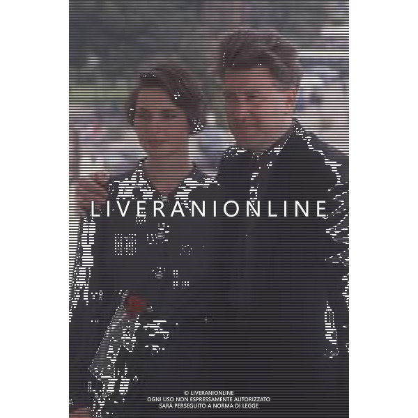 DIAP-RETROSPETTIVA ISABELLA ROSSELLINI ATTRICE NELLA FOTO ISABELLA ROSSELLINI CON DAVID LYNCH A CANNES NELL\'ANNO 1990 AG ALDO LIVERANI SAS