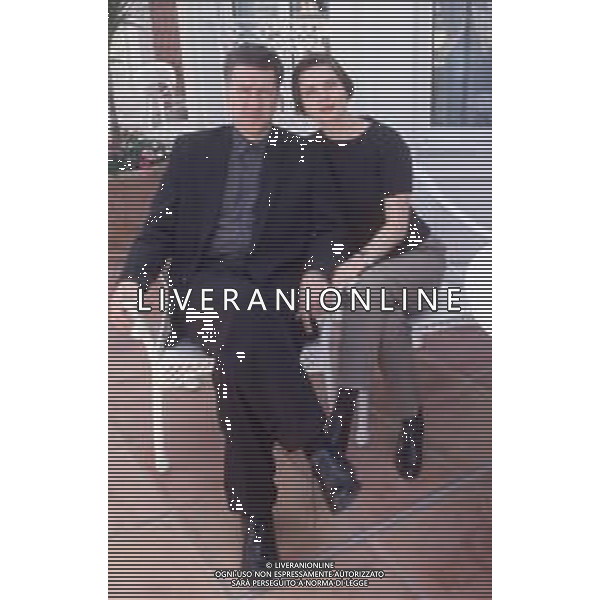 DIAP-RETROSPETTIVA ISABELLA ROSSELLINI ATTRICE NELLA FOTO ISABELLA ROSSELLINI CON DAVID LYNCH A CANNES NELL\'ANNO 1990 AG ALDO LIVERANI SAS
