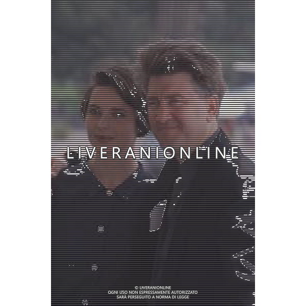 DIAP-RETROSPETTIVA ISABELLA ROSSELLINI ATTRICE NELLA FOTO ISABELLA ROSSELLINI CON DAVID LYNCH A CANNES NELL\'ANNO 1990 AG ALDO LIVERANI SAS