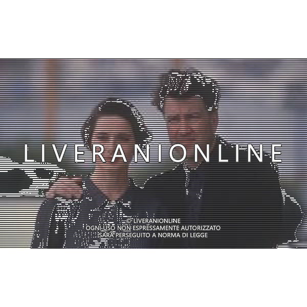 DIAP-RETROSPETTIVA ISABELLA ROSSELLINI ATTRICE NELLA FOTO ISABELLA ROSSELLINI CON DAVID LYNCH A CANNES NELL\'ANNO 1990 AG ALDO LIVERANI SAS