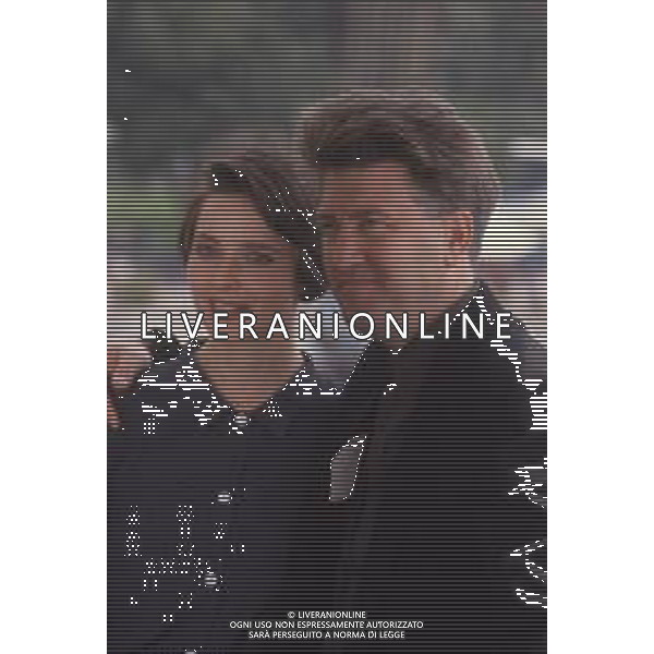 DIAP-RETROSPETTIVA ISABELLA ROSSELLINI ATTRICE NELLA FOTO ISABELLA ROSSELLINI CON DAVID LYNCH A CANNES NELL\'ANNO 1990 AG ALDO LIVERANI SAS