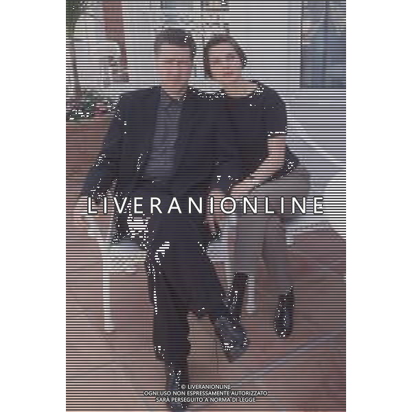 DIAP-RETROSPETTIVA ISABELLA ROSSELLINI ATTRICE NELLA FOTO ISABELLA ROSSELLINI CON DAVID LYNCH A CANNES NELL\'ANNO 1990 AG ALDO LIVERANI SAS
