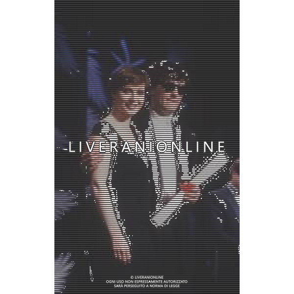 DIAP-RETROSPETTIVA ISABELLA ROSSELLINI ATTRICE NELLA FOTO ISABELLA ROSSELLINI CON DAVID LYNCH A CANNES NELL\'ANNO 1990 AG ALDO LIVERANI SAS