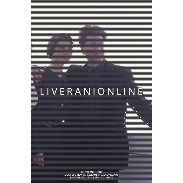 DIAP-RETROSPETTIVA ISABELLA ROSSELLINI ATTRICE NELLA FOTO ISABELLA ROSSELLINI CON DAVID LYNCH A CANNES NELL\'ANNO 1990 AG ALDO LIVERANI SAS
