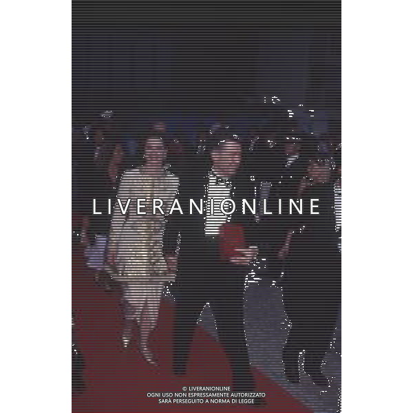 DIAP-RETROSPETTIVA ISABELLA ROSSELLINI ATTRICE NELLA FOTO ISABELLA ROSSELLINI CON DAVID LYNCH A CANNES NELL\'ANNO 1990 AG ALDO LIVERANI SAS
