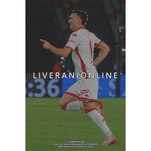 TVEM August 31, 2025 Bari, Italy - SSC Bari vs AC Monza - Italian Soccer Serie B 2025/2026 - San Nicola Stadium. In the pic: Gabriele Moncini of SSC Bari celebrates after scoring a goal ©TVEM Emmanuele Mastrodonato - AGENZIA ALDO LIVERANI SAS
