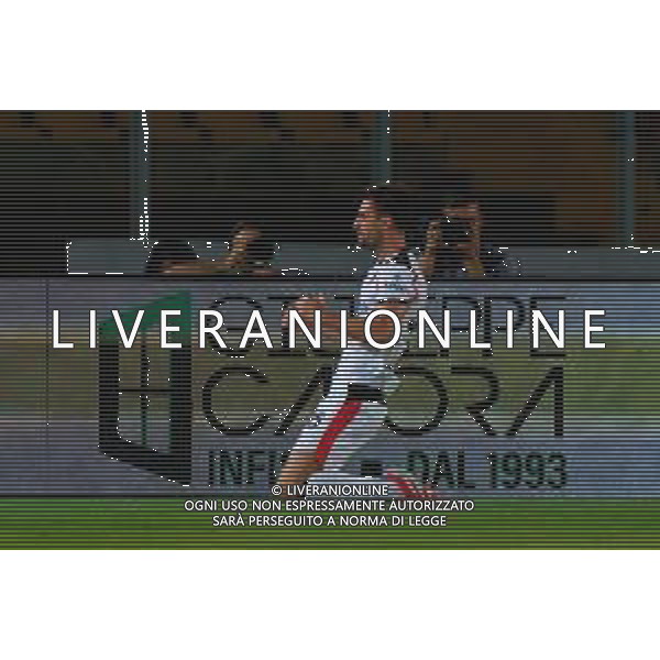 TVEM September 29, 2025 Lecce, Italy - US Lecce vs AC Milan - Italian soccer serie A 2024/25 - Via Del Mare Stadium. In the pic: Matteo Gabbia of AC Milan celebrates after scoring a goal that was after disallowed FOTO EMMANUELE MASTRODONATO-AG ALDO LIVERANI SAS