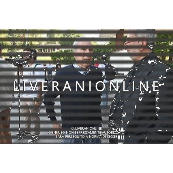 TVRG Funerale Emilio Fede nella foto Puccio Fede fratello di Emilio Segrate (MI) 04-09-2025 Il funerale di Emilio Fede presso la chiesa della parrochia Dio Padre foto Roberto Garavaglia/Agenzia Aldo Liverani sas