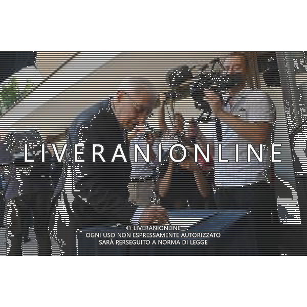 TVRG Funerale Emilio Fede nella foto Marcello Dell\'Utri Segrate (MI) 04-09-2025 Il funerale di Emilio Fede presso la chiesa della parrochia Dio Padre foto Roberto Garavaglia/Agenzia Aldo Liverani sas