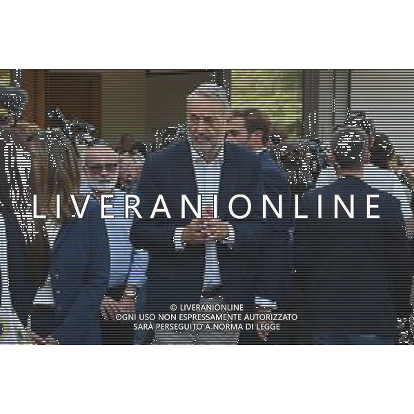 TVRG Funerale Emilio Fede nella foto Claudio Brachino Segrate (MI) 04-09-2025 Il funerale di Emilio Fede presso la chiesa della parrochia Dio Padre foto Roberto Garavaglia/Agenzia Aldo Liverani sas