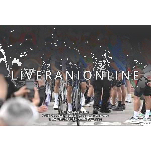 05-09-2025 Vuelta A Espana; Tappa 13 Cabezon De La Sal - Alto De L\'angliru; 2025, Israel - Premier Tech; 2025, Red Bull - Bora Hansgrohe; Riccitello, Matthew; Pellizzari, Giulio; Alto De L\'angliru; ©SIROTTI - AGENZIA ALDO LIVERANI SAS