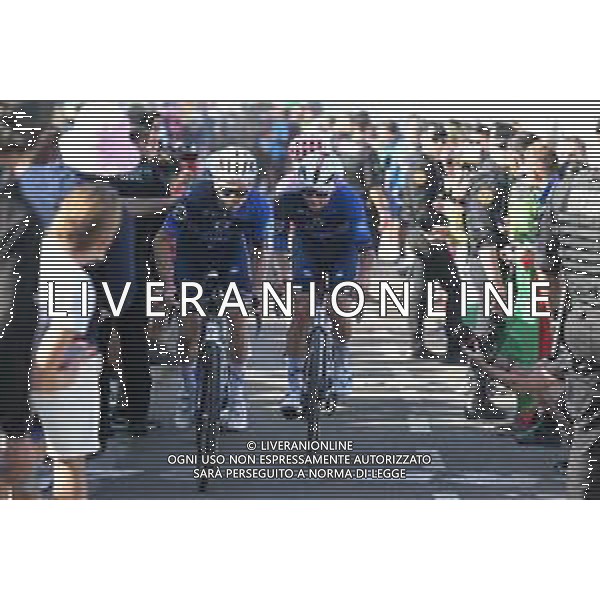 05-09-2025 Vuelta A Espana; Tappa 13 Cabezon De La Sal - Alto De L\'angliru; 2025, Groupama - Fdj; Gaudu, David; Gruel, Thibaud; Alto De L\'angliru;