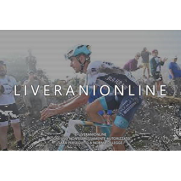 05-09-2025 Vuelta A Espana; Tappa 13 Cabezon De La Sal - Alto De L\'angliru; 2025, Bahrain - Victorious; Tiberi, Antonio; Alto De L\'angliru; ©SIROTTI - AGENZIA ALDO LIVERANI SAS