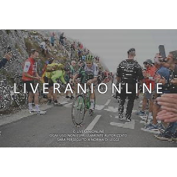 05-09-2025 Vuelta A Espana; Tappa 13 Cabezon De La Sal - Alto De L\'angliru; 2025, Caja Rural - Seguros Rga; Guardeno Romano, Jaume; Alto De L\'angliru; ©SIROTTI - AGENZIA ALDO LIVERANI SAS
