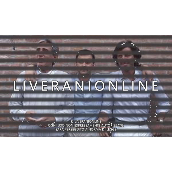 DIAP-RETROSPETTIVA WALTER CHIARI ATTORE NELLA FOTO WALTER CHIARI A VENEZIA NELL\'ANNO 1986 CON LUCA BARBARESCHI E MASSIMO MAZZUCCO AG ALDO LIVERANI SAS