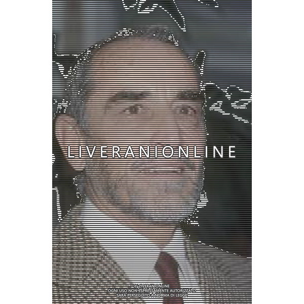 DIIAP-RETROSPETTIVA VITTORIO GASSMAN ATTORE NELLA FOTO VITTORIO GASSMAN A MILANO NELL\'ANNO 1986 IN TERRAZZA MARTINI AG ALDO LIVERANI SAS
