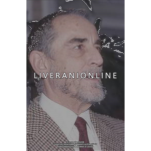 DIIAP-RETROSPETTIVA VITTORIO GASSMAN ATTORE NELLA FOTO VITTORIO GASSMAN A MILANO NELL\'ANNO 1986 IN TERRAZZA MARTINI AG ALDO LIVERANI SAS