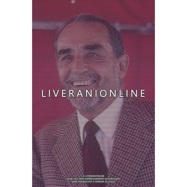 DIIAP-RETROSPETTIVA VITTORIO GASSMAN ATTORE NELLA FOTO VITTORIO GASSMAN A MILANO NELL\'ANNO 1986 IN TERRAZZA MARTINI AG ALDO LIVERANI SAS