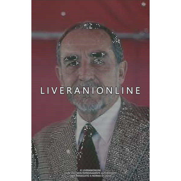DIIAP-RETROSPETTIVA VITTORIO GASSMAN ATTORE NELLA FOTO VITTORIO GASSMAN A MILANO NELL\'ANNO 1986 IN TERRAZZA MARTINI AG ALDO LIVERANI SAS