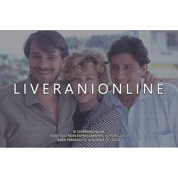DIAP-RETROSPETTIVA RICKY TOGNAZZI ATTORE NELLA FOTO RICKY TOGNAZZI NANCY BRILLI E SERGIO CASTELLITTO NELL\'ANNO 1989 A CANNES AG ALDO LIVERANI SAS 