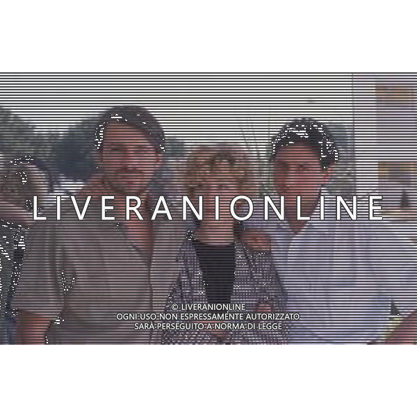 DIAP-RETROSPETTIVA RICKY TOGNAZZI ATTORE NELLA FOTO RICKY TOGNAZZI NANCY BRILLI E SERGIO CASTELLITTO NELL\'ANNO 1989 A CANNES AG ALDO LIVERANI SAS 