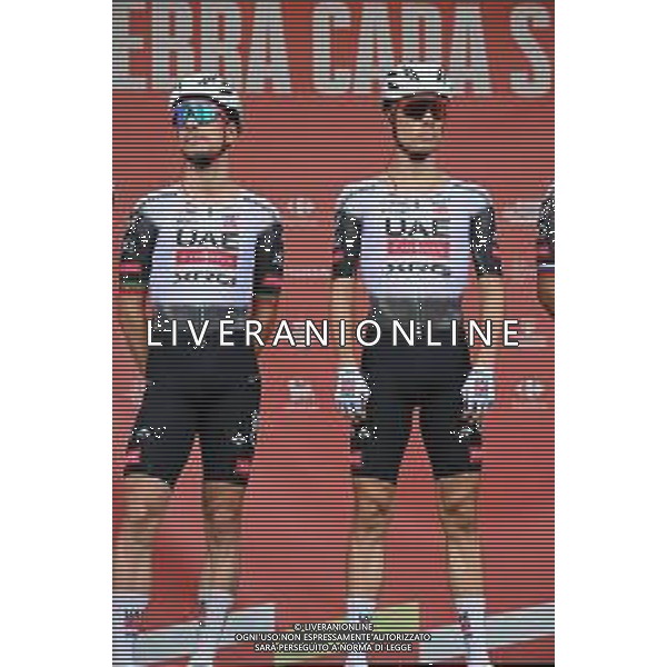07-09-2025 Vuelta A Espana; Tappa 15 Vegadeo - Monforte De Lemos; 2025, Uae Team Emirates - Xrg; Ayuso Pesquera, Juan; Almeida, Joao; Vegadeo; ©SIROTTI - AGENZIA ALDO LIVERANI SAS