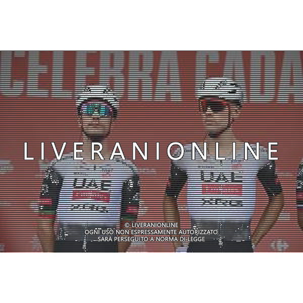 07-09-2025 Vuelta A Espana; Tappa 15 Vegadeo - Monforte De Lemos; 2025, Uae Team Emirates - Xrg; Ayuso Pesquera, Juan; Almeida, Joao; Vegadeo; ©SIROTTI - AGENZIA ALDO LIVERANI SAS