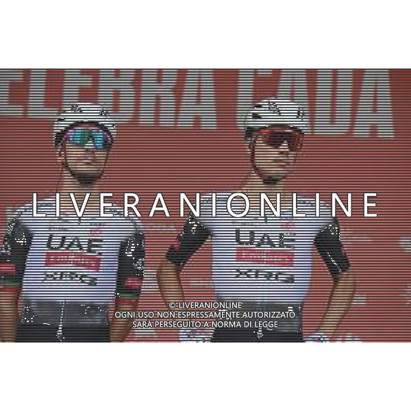 07-09-2025 Vuelta A Espana; Tappa 15 Vegadeo - Monforte De Lemos; 2025, Uae Team Emirates - Xrg; Ayuso Pesquera, Juan; Almeida, Joao; Vegadeo; ©SIROTTI - AGENZIA ALDO LIVERANI SAS