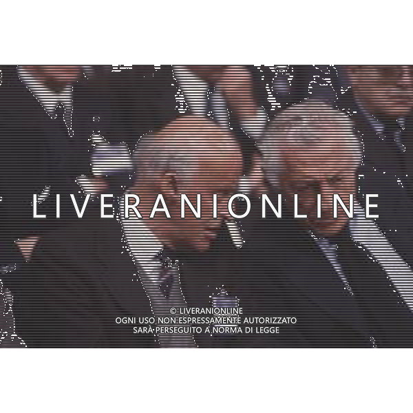 DIAP-RETROSPETTIVA LEOPOLDO PIRELLI INDUSTRIALE NELLA FOTO LEOPOLDO PIRELLI CON GIANNI AGNELLI NELL\'ANNO 1984 A MILANO AG ALDO LIVERANI SAS