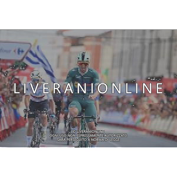 07-09-2025 Vuelta A Espana; Tappa 15 Vegadeo - Monforte De Lemos; 2025, Lidl - Trek; 2025, Movistar; Pedersen, Mads; Aular Sanabria, Orluis; Monforte De Lemos; ©SIROTTI - AGENZIA ALDO LIVERANI SAS