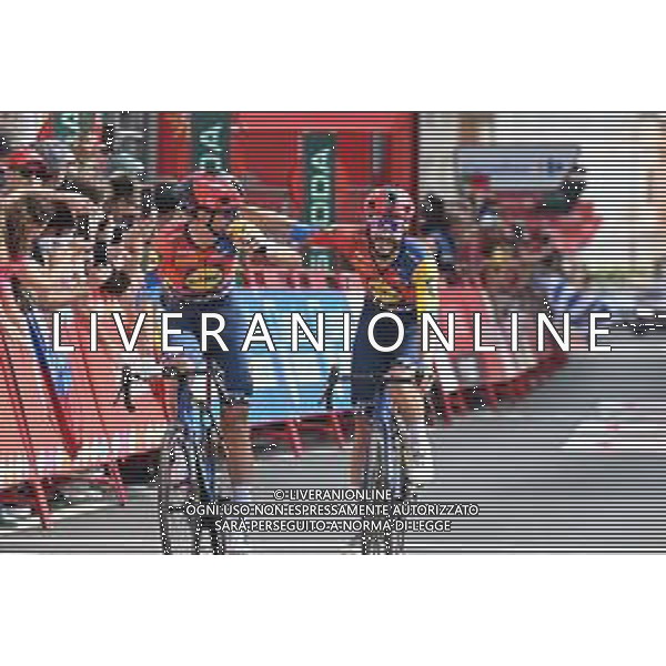 07-09-2025 Vuelta A Espana; Tappa 15 Vegadeo - Monforte De Lemos; 2025, Lidl - Trek; Ciccone, Giulio; Bernard, Julien; Monforte De Lemos; ©SIROTTI - AGENZIA ALDO LIVERANI SAS
