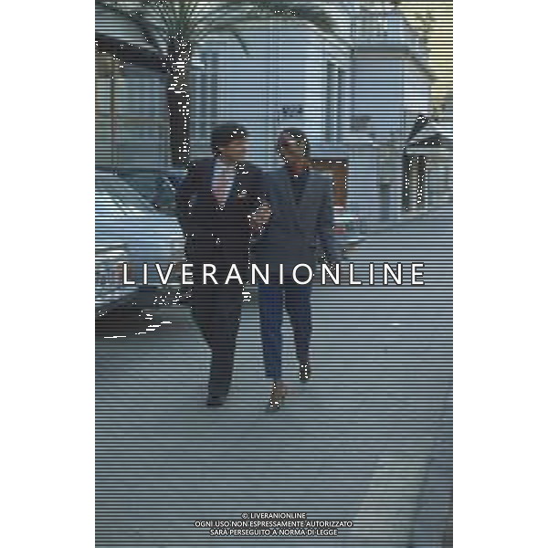 DIAP-RETROSPETTIVA GIANNI MORANDI CANTANTE NELLA FOTO GIANNI MORANI CON AMI STEWART A SANREMO NELL\'ANNO 1983 FOTO ENRICO LIVERANI-AG ALDO LIVERANI SAS