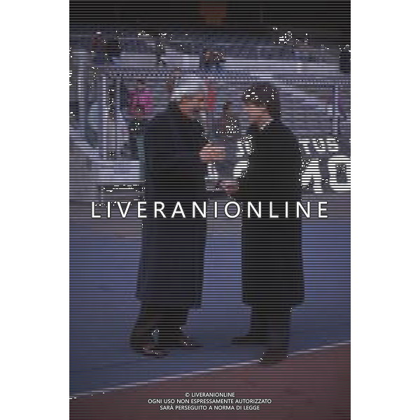 DIAP- RETROSPETTIVA ENRICO BENDONI DIRIGENTE SPORTIVO CALCIO NELLA FOTO ENRICO BENDONI CON GIAMBATTISTA PASTORELLO NEGLI ANNI ’90 AG ALDO LIVERANI SAS