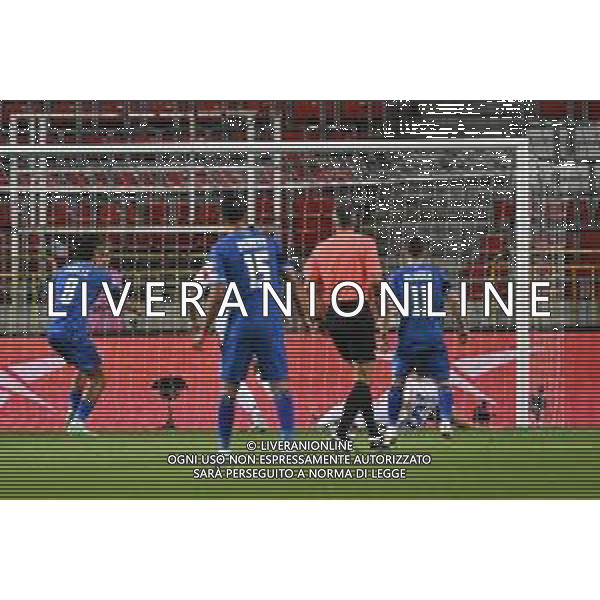 TVRG Israele vs Italia nella foto Manuel Locatelli (Italia) autogol per l\'1 a 0 Israele Debrecen (HUN) 08-09-2025 Nagyerdei Stadion Israele vs Italia Qualificazioni Mondiali 2026 Gruppo I - 6a giornata foto Roberto Garavaglia/Agenzia Aldo Liverani sas