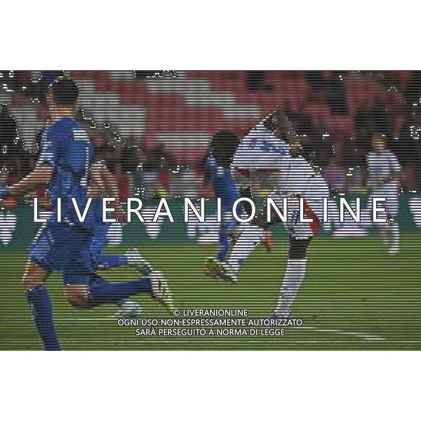 TVRG Israele vs Italia nella foto Moise Kean (Italia) segna il gol dell\'1 a 1 Debrecen (HUN) 08-09-2025 Nagyerdei Stadion Israele vs Italia Qualificazioni Mondiali 2026 Gruppo I - 6a giornata foto Roberto Garavaglia/Agenzia Aldo Liverani sas