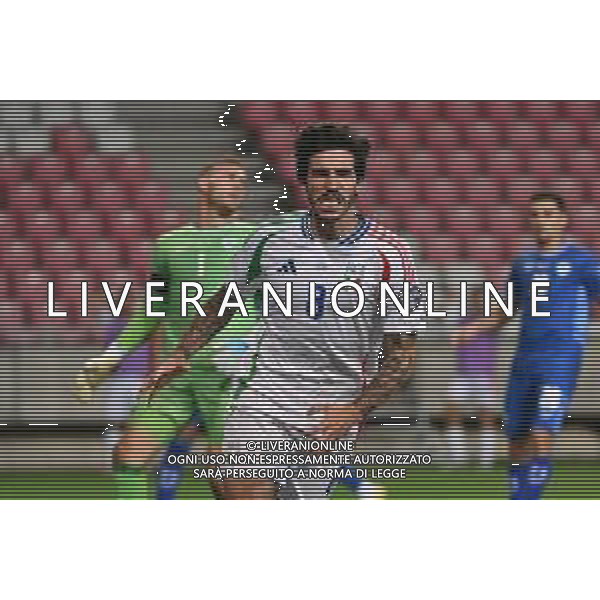 TVRG Israele vs Italia nella foto Sandro Tonali (Italia) Debrecen (HUN) 08-09-2025 Nagyerdei Stadion Israele vs Italia Qualificazioni Mondiali 2026 Gruppo I - 6a giornata foto Roberto Garavaglia/Agenzia Aldo Liverani sas