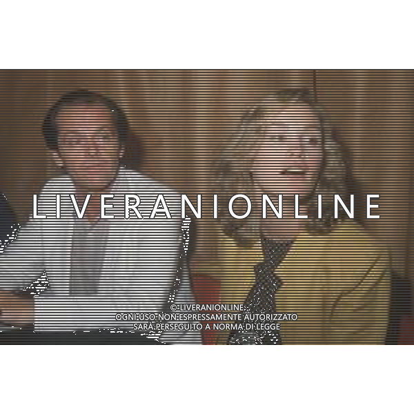 DIAP-RETROSPETTIVA JACK NICHOLSON ATTORE NELLA FOTO JACK NICHOLSON CON JESSICA LANGE A CANNES NELL\'ANNO 1981 FOTO FRANCO CAVASSI-AG ALDO LIVERANI SAS