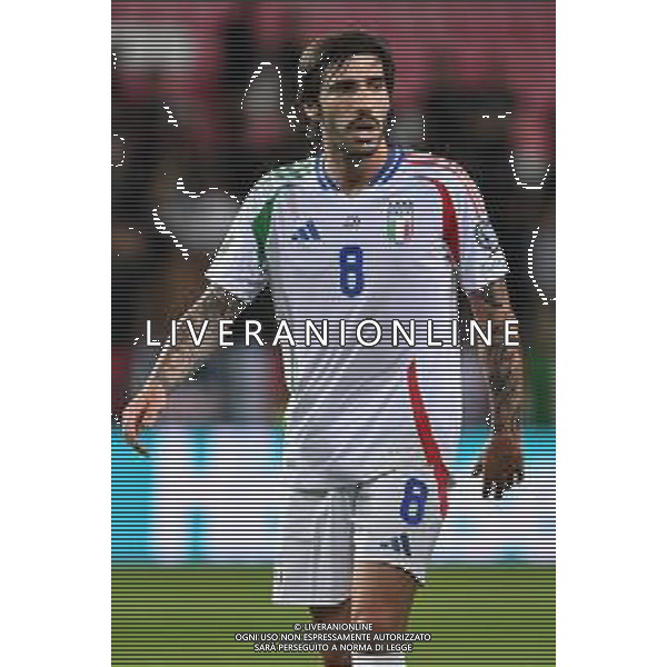 TVRG Israele vs Italia nella foto Sandro Tonali (Italia) Debrecen (HUN) 08-09-2025 Nagyerdei Stadion Israele vs Italia Qualificazioni Mondiali 2026 Gruppo I - 6a giornata foto Roberto Garavaglia/Agenzia Aldo Liverani sas