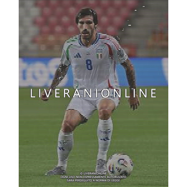 TVRG Israele vs Italia nella foto Sandro Tonali (Italia) Debrecen (HUN) 08-09-2025 Nagyerdei Stadion Israele vs Italia Qualificazioni Mondiali 2026 Gruppo I - 6a giornata foto Roberto Garavaglia/Agenzia Aldo Liverani sas