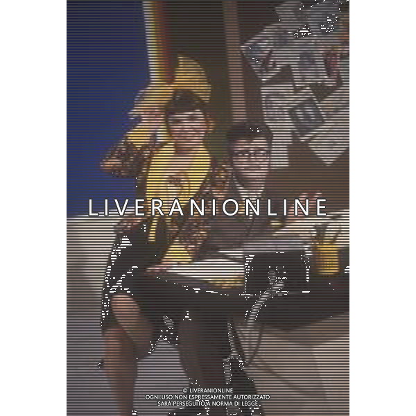 DIAP-RETROSPETTIVA SYUSY BLADY CONDUTTTRICE TELEVISIVA NELLA FOTO SYUSY BLADY CON PATRIZIO ROVERSI NELL\'ANNO 1986 AG ALDO LIVERANI SAS 