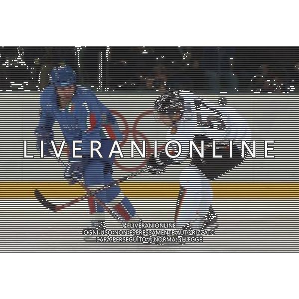 TORINO 18/02/2006 XX OLIMPIADI INVERNALI HOCKEY SU GHIACCIO ITALIA.-GERMANIA NELLA FOTO NARDELLA BOB PH GIGI ARCAINI/AG.ALDO LIVERANI