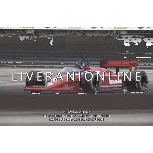 DIAP-RETROSPETTIVA PATRICK TAMBAY PILOTA F1 NELLA FOTO PATRICK TAMBAY NELL\'ANNO 1986 AG ALDO LIVERANI SAS 