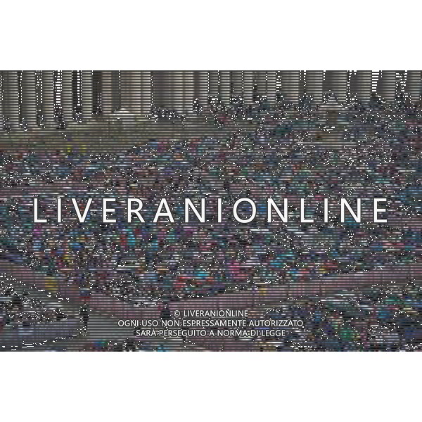 Citta’ del Vaticano Piazza San Pietro 10 Settembre 2025 Udienza generale di Sua Santita’ Papa Leone XIV Nella foto: folla di fedeli sotto la pioggia Foto Credit: Andrea Bracaglia- AGENZIA ALDO LIVERANI SAS