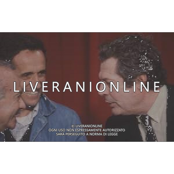 DIAP-RETROSPETTIVA MARCELLO MASTROIANNI ATTORE NELLA FOTO MARCELLO MASTROIANNI CON MARCO BELLOCCHIO A CANNES NELL\'ANNO 1984 AG ALDO LIVERANI SAS